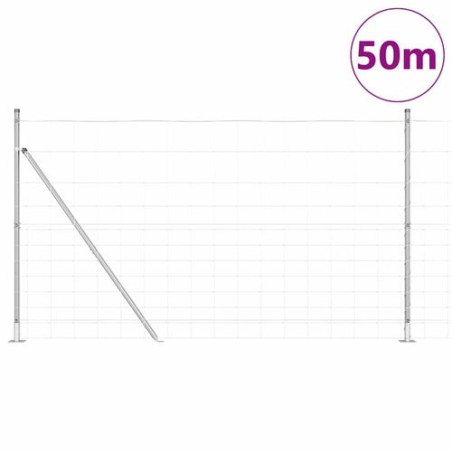 Ogrodzenie pastwiskowe Srebrny 50 x 1.4 m Stal galwanizowana na Arena.pl