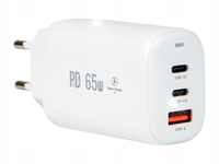 SZYBKA ŁADOWARKA SIECIOWA UNIWERSALNA KOSTKA USB 2xUSB-C QC 4.0 65W PD