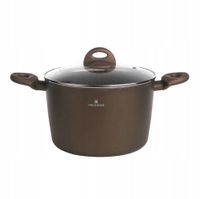 Garnek z pokrywką marmurkowy na indukcję i gaz Valdinox Aurum 24 cm 6 l