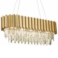 Podłużny żyrandol glamour CGPIPORGANBRASSLONG mosiądz