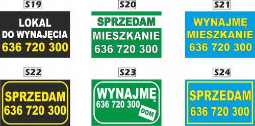 Tablica Szyld SPRZEDAM DOM DO WYNAJĘCIA 60x40cm na Arena.pl