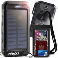 POWER BANK ŁADOWARKA SOLARNA 2xUSB TURYSTYCZNA+ETUI WODOODPORNE na telefon