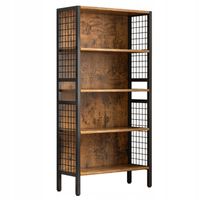 REGAŁ INDUSTRIALNY STOJĄCY DREWNIANY PÓŁKA NA KSIĄŻKI RUSTYKALNY RETRO