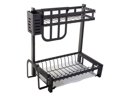 PÓŁKA OCIEKACZ DWIE PÓŁKI CZARNY METAL 40CM ORGANIZER na Arena.pl