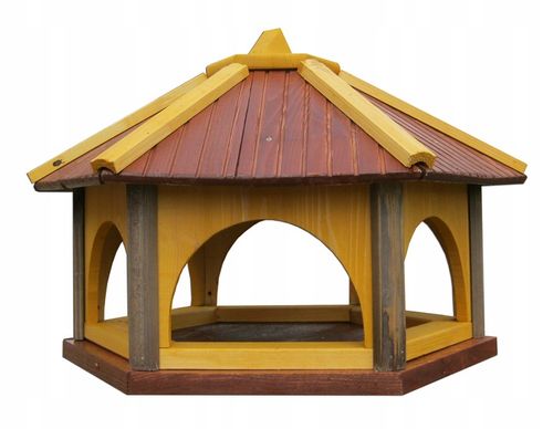 Duży karmnik dla ptaków z drewna do ogrodu K60 XXL na Arena.pl