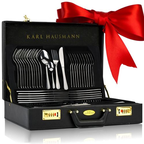 KOMPLET SZTUĆCÓW 72 EL WALIZKA DLA 12 OSÓB zestaw srebrne sztućce na Arena.pl