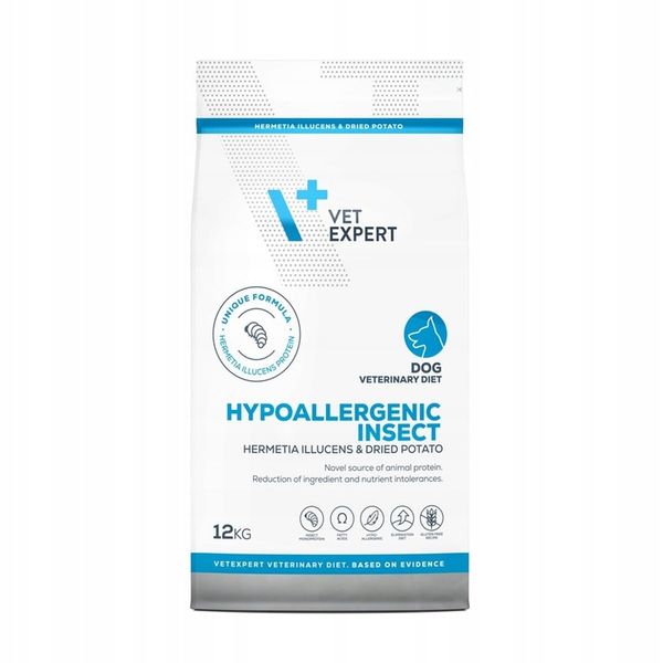 Sucha karma dla psa VetExpert Veterinary Diet Hypo Insect 12kg zdjęcie 1