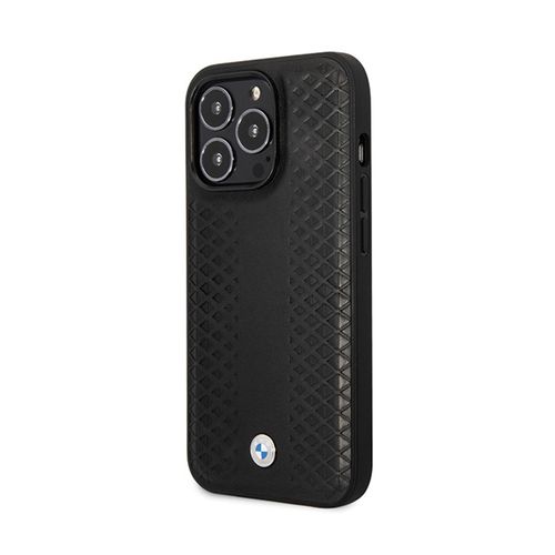 BMW Leather Diamond Pattern - Etui iPhone 14 Pro (Czarny) na Arena.pl