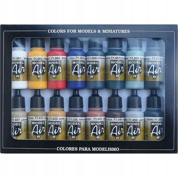Vallejo: 71.178 - Model Air - Basic Colors (16x17 ml) zdjęcie 1