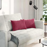 Poduszki na sofę 2 pcs czerwone wino 50 x 30 cm