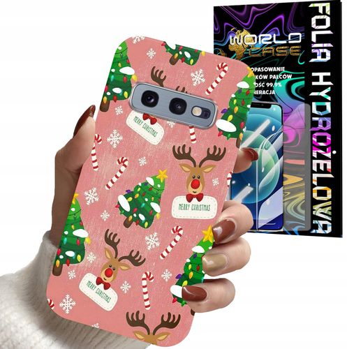 ETUI CASE DO SAMSUNG S10E - ŚWIĄTECZNE WZORY NA ŚWIĘTA RENIFER CHOI + FOLIA na Arena.pl
