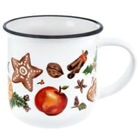 Kubek Ceramiczny do Kawy Herbaty Ziół Napojów Zimowy Świąteczny 330 ml
