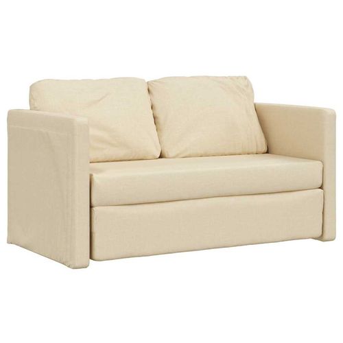 Sofa podłogowa 2-w-1, kremowa, 112x174x55 cm, tkanina na Arena.pl