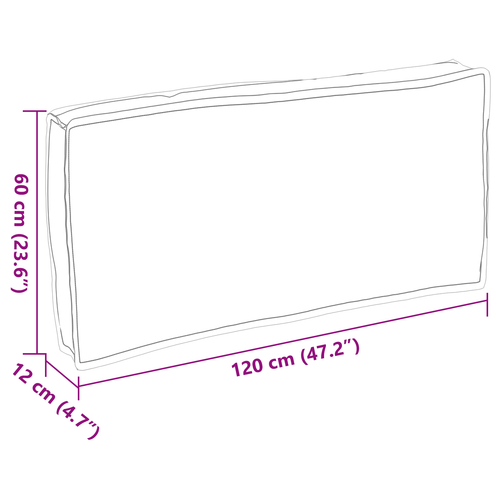 Poduszka Szary 120 x 60 x 12 cm Materiał Oxford na Arena.pl