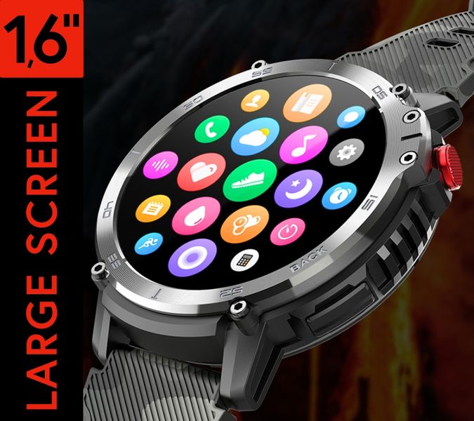 smartwatch męski rubicon rncf08 black/moro smarub232 zdjęcie 8