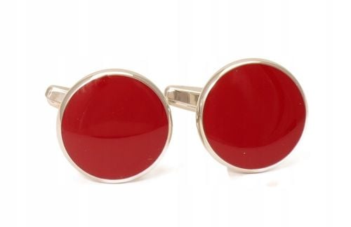 Czerwone spinki do mankietów koszuli - smokingowe L14 na Arena.pl