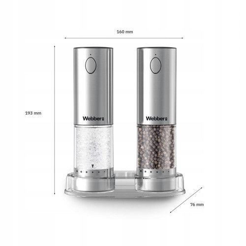 MŁYNEK WEBBER ELEKTRYCZNY 25W CERAMICZNE ŻARNA LED USB-C 2SZT na Arena.pl