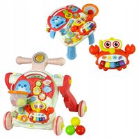 CHODZIK PCHACZ INTERAKTYWNY DLA DZIECI KOLORY JEŹDZIK EDUKACYJNY STOLIK 4W1