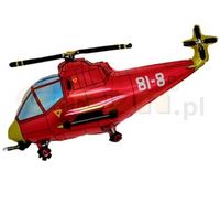 Balon foliowy helikopter czerwony, 60 cm