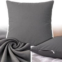 POSZEWKA NA PODUSZKĘ 40x38 CM JASIEK MIĘKKA GŁADKA Z BAWEŁNĄ OEKO-TEX CIEMNY SZARY