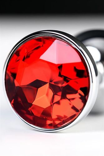 silver anal plug with  red gem na Arena.pl
