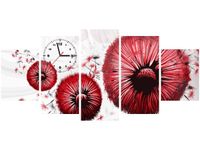 70CM 150CM ZEGAR 5 ELEM CZERWONE DMUCHAWCE DRUK OBRAZ