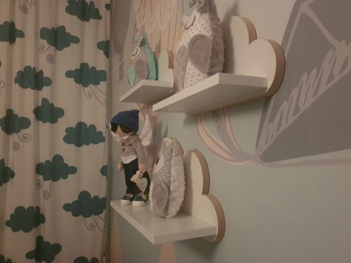 Półki chmurki zestaw 3x półka chmurka Pysia Elegance do pokoju dziecka na Arena.pl