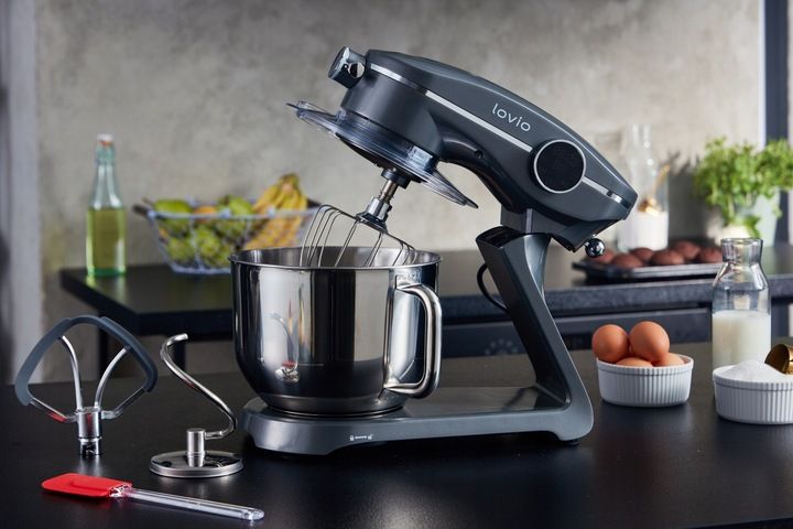 Robot kuchenny mikser planetarny z misą metalowa obudowa 2800W 6,5L LOVIO zdjęcie 3