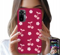 ETUI DO XIAOMI NOTE 10 / 10S - WISIENKI, WIŚNIE NA BORDOWYM TLE + FOLIA