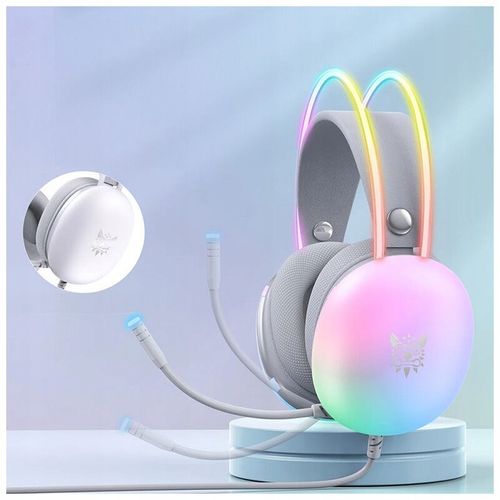 SŁUCHAWKI GAMINGOWE NAUSZNE Z MIKROFONEM RGB PRZEWODOWE ONIKUMA X25 PC USB na Arena.pl