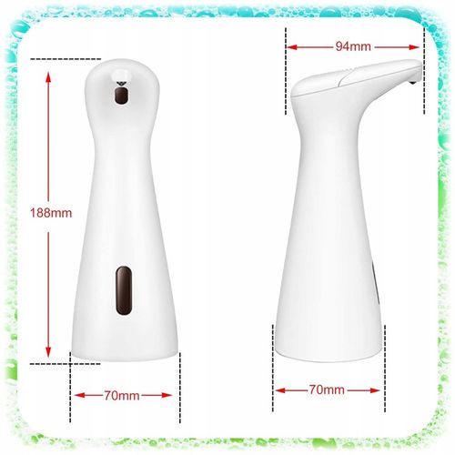 DOZOWNIK DO MYDŁA PŁYNU Czujnik AUTOMATYCZNY Bezdotykowy DYSPENSER 200 ml na Arena.pl