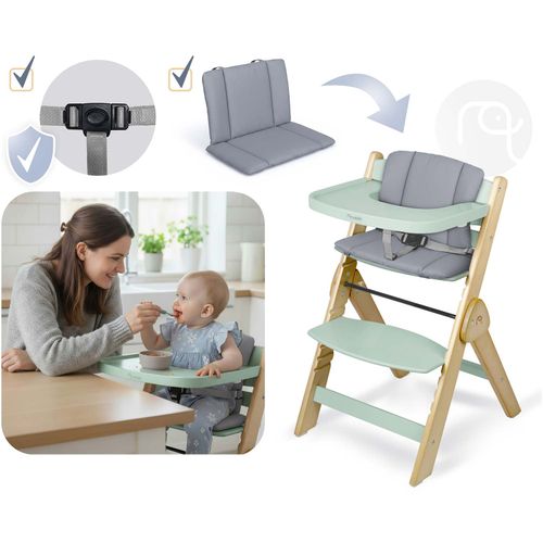 Drewniane krzesełko do karmienia Nukido Timo na Arena.pl