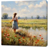 Obraz 90x90cm Wiejski Spokój