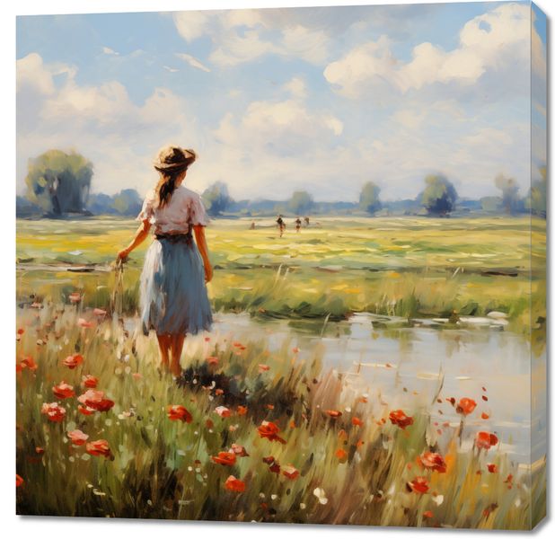 Obraz 90x90cm Wiejski Spokój zdjęcie 1