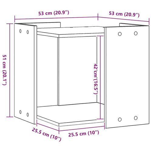 Szafka na kuwetę, dąb artisian, 53x53x51 cm na Arena.pl