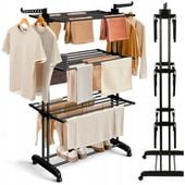 SUSZARKA NA PRANIE XXL STOJĄCA SKŁADANA WYTRZYMAŁA NA KÓŁKACH Max do 50kg