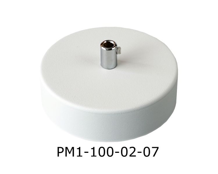 Podsufitka Biała 1 otwór 100mm + chrom zdjęcie 1