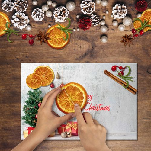 SZKLANA DESKA KUCHENNA 40x30cm - 521b choinka na Arena.pl