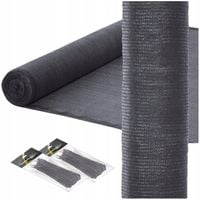 SIATKA CIENIUJĄCA 1,5x50m OSŁONA MASKUJĄCA NA OGRODZENIE PŁOT 75% GRAFITOWA