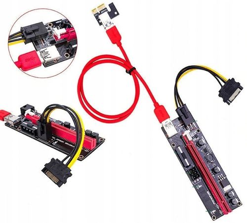 Riser 009S GOLD USB 3,0 PCI-E 1x-16x 6PIN SATA na Arena.pl