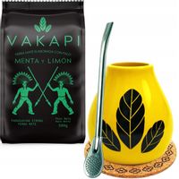 Zestaw Yerba Mate Vakapi Menta Limon 500g 0,5kg Tykwa Bombilla Matero