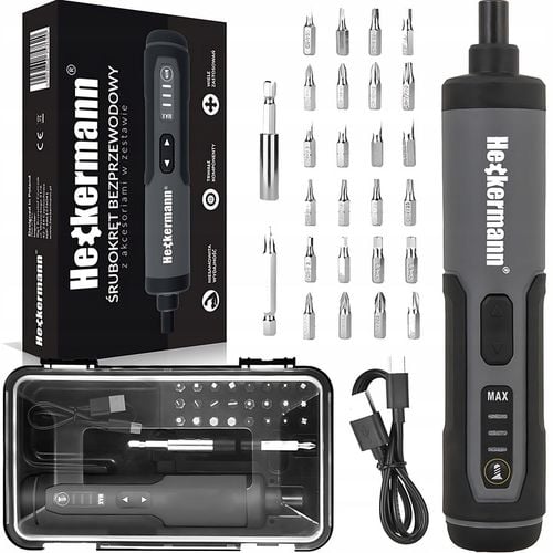 WKRĘTAK ELEKTRYCZNY ŚRUBOKRĘT AKUMULATOROWY WKRĘTARKA RĘCZNA 25 BIT na Arena.pl