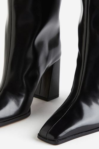 H&M KOZAKI DAMSKIE WYSOKIE ZA KOLANO KLOCEK MUSZKIETERKI CZARNE 39 Y_E na Arena.pl