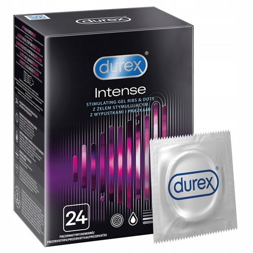 Prezerwatywy Durex INTENSE z wypustkami żel stymulujący potęgujący 24 na Arena.pl
