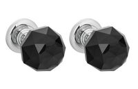 Gałka do drzwi wewnętrznych CRISTAL czarny chrom fra