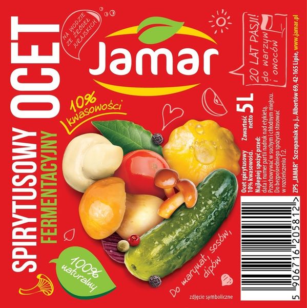 2x OCET 5L spirytusowy fermentacyjny 10% Jamar zdjęcie 3