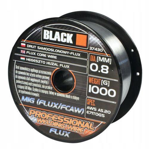 DRUT SPAWALNICZY SAMOOSŁONOWY 0,8 1000g FLUX BLACK PREMIUM na Arena.pl