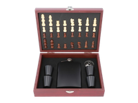 Zestaw Prezentowy Szachy + Czarna Piersiówka + 4 Kieliszki + Lejek Gentelo