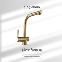 Bateria kuchenna z wyciąganą wylewką GLOBALO Lobio Light Gold Mat 1.1