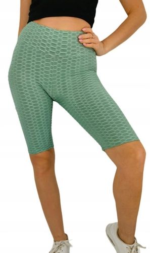 SPODENKI PUSH UP karbowane Kolarki legginsy MIEGO rozmiar S/M ZIELONE na Arena.pl